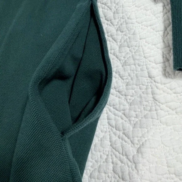 NWT Tuckernuck June Bug Green Pique Cotton Long Sleeve Polo Dress Womens M - Picture 7 of 10